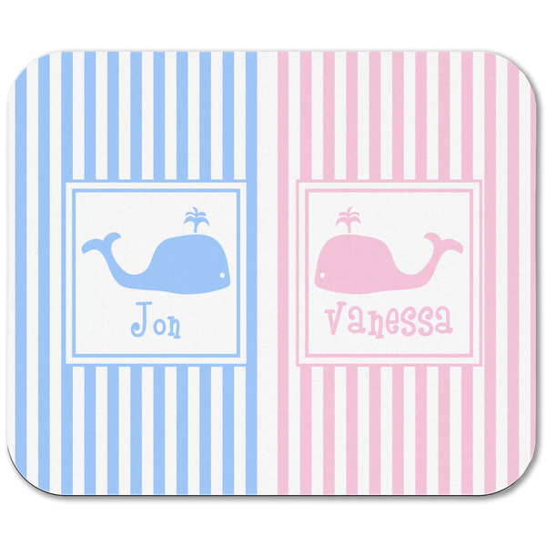 Striped w/ Whales Rectangular Mouse Pad - APPROVAL