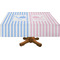 Striped w/ Whales Rectangular Tablecloths (Personalized)