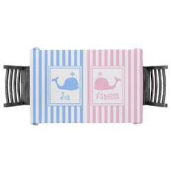 Striped w/ Whales Tablecloth - 58"x58" (Personalized)