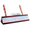 Striped w/ Whales Red Mahogany Nameplates with Business Card Holder - Angle