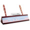 Striped w/ Whales Red Mahogany Nameplate with Business Card Holder (Personalized)