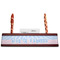 Striped w/ Whales Red Mahogany Nameplates with Business Card Holder - Straight