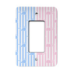 Striped w/ Whales Rocker Style Light Switch Cover