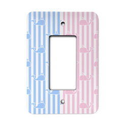 Striped w/ Whales Rocker Style Light Switch Cover