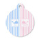Striped w/ Whales Round Pet Tag