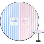 Striped w/ Whales Round Table (Personalized)