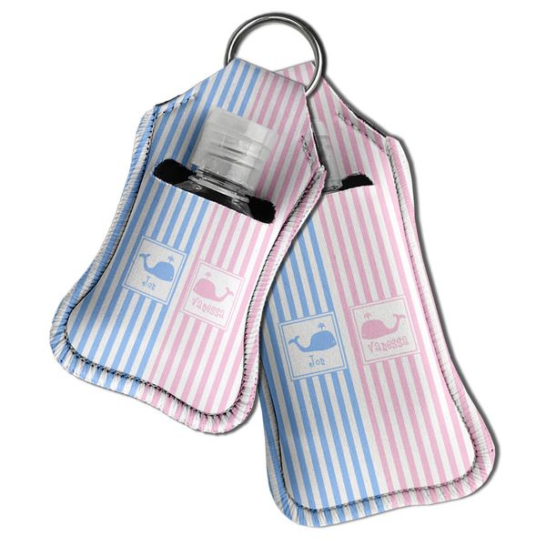 Striped w/ Whales Sanitizer Holder Keychain - Both in Case (PARENT)