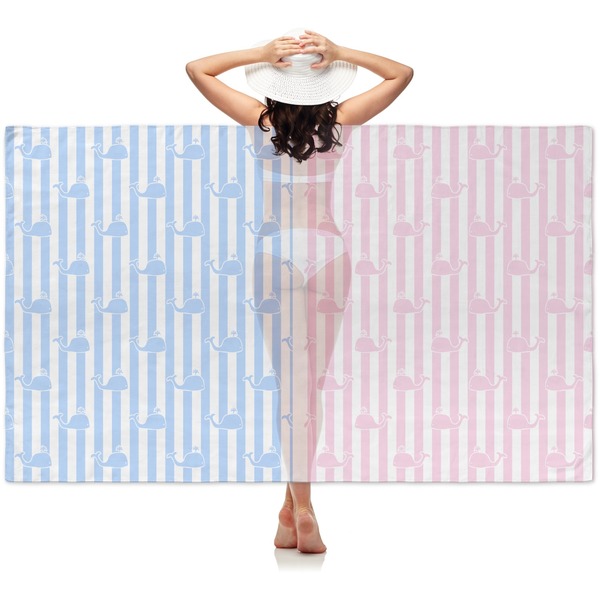 Custom Striped w/ Whales Sheer Sarong