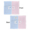 Striped w/ Whales Security Blanket - Front & Back View