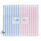 Striped w/ Whales Security Blanket - Front View