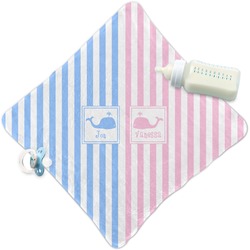 Striped w/ Whales Security Blanket (Personalized)