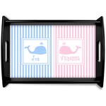 Striped w/ Whales Wooden Tray (Personalized)