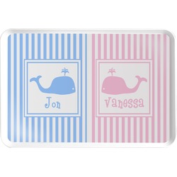 Striped w/ Whales Serving Tray (Personalized)