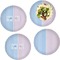 Striped w/ Whales Set of Lunch / Dinner Plates