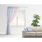 Striped w/ Whales Sheer Curtain With Window and Rod - in Room Matching Pillow