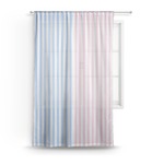 Striped w/ Whales Sheer Curtain (Personalized)