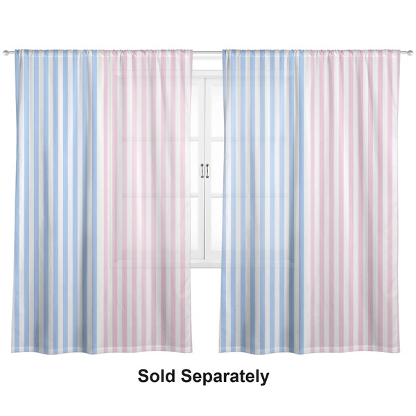 Striped w/ Whales Sheer Curtains
