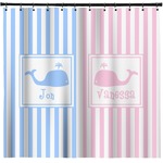 Striped w/ Whales Shower Curtain (Personalized)