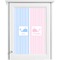 Striped w/ Whales Single White Cabinet Decal