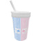Striped w/ Whales Sippy Cup with Straw (Personalized)