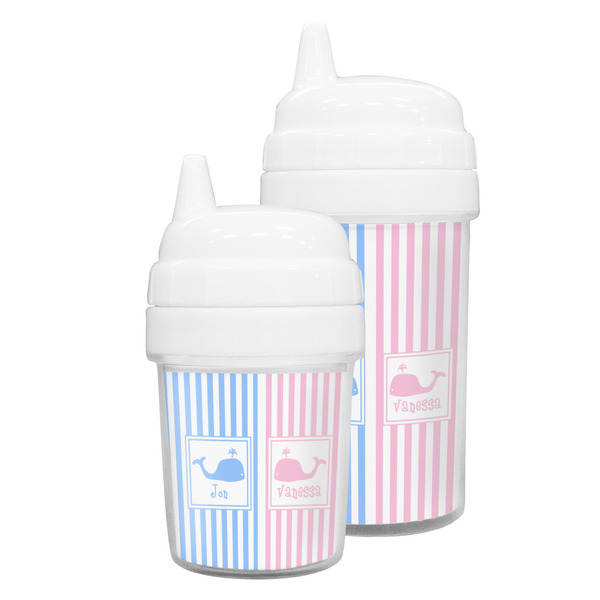 Striped w/ Whales Sippy Cups