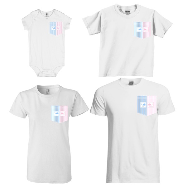 Striped w/ Whales Sized Pockets on Various Products