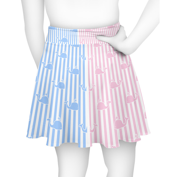 Striped w/ Whales Skater Skirt - Back