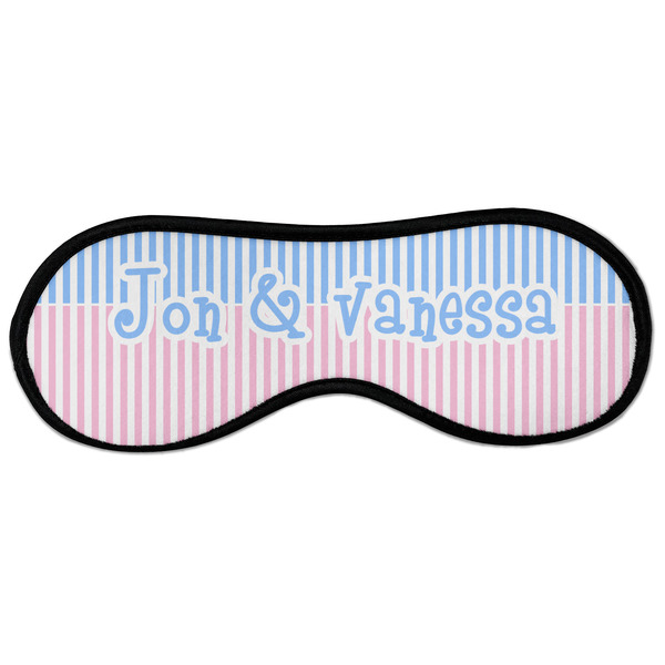 Custom Striped w/ Whales Sleeping Eye Masks - Large (Personalized)
