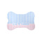 Striped w/ Whales Bone Shaped Dog Food Mat (Small) (Personalized)