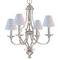 Striped w/ Whales Small Chandelier Shade - LIFESTYLE (on chandelier)