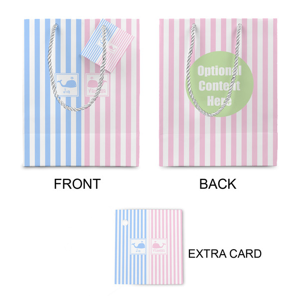 Striped w/ Whales Small Gift Bag - Approval