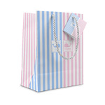 Striped w/ Whales Gift Bag (Personalized)