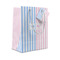 Striped w/ Whales Small Gift Bag (Personalized)