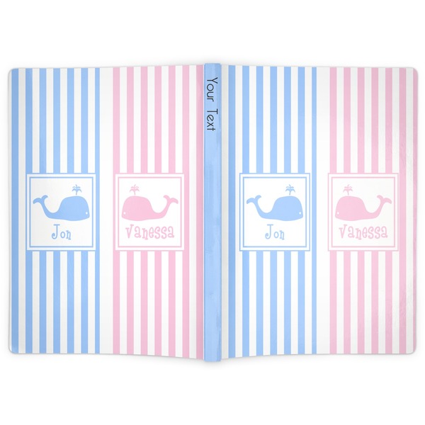 Striped w/ Whales Soft Cover Journal - Apvl