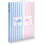 Striped w/ Whales Softbound Notebook - 7.25" x 10" (Personalized)