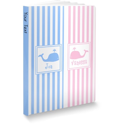 Striped w/ Whales Softbound Notebook (Personalized)