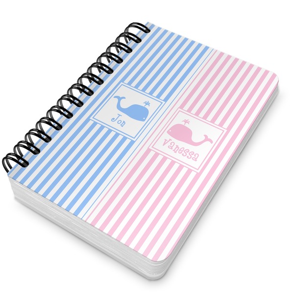 Striped w/ Whales Spiral Journal 5 x 7 - Main