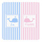Striped w/ Whales Square Decal (Personalized)