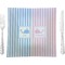 Striped w/ Whales Glass Square Lunch / Dinner Plate 9.5" (Personalized)