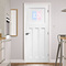 Striped w/ Whales Square Wall Decal on Door