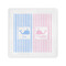 Striped w/ Whales Standard Cocktail Napkins - Front View