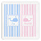Striped w/ Whales Paper Dinner Napkin - Front View