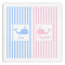 Striped w/ Whales Paper Dinner Napkins (Personalized)