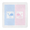 Striped w/ Whales Standard Decorative Napkins (Personalized)