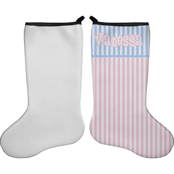 Striped w/ Whales Stocking - Single-Sided - Approval