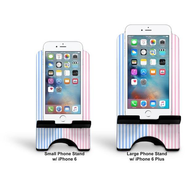 Striped w/ Whales Stylized Phone Stand - Comparison