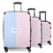 Striped w/ Whales 3 Piece Luggage Set - 20" Carry On, 24" Medium Checked, 28" Large Checked (Personalized)