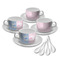 Striped w/ Whales Tea Cup - Set of 4