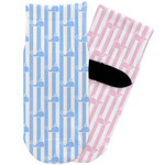 Striped w/ Whales Toddler Ankle Socks (Personalized)