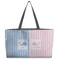Striped w/ Whales Tote w/Black Handles - Front View